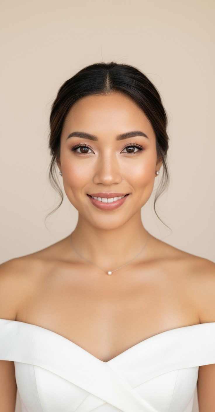 After Low Loose Bun Wedding